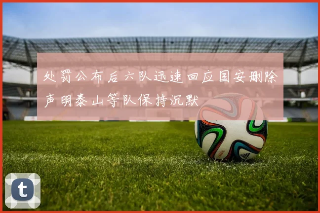 处罚公布后六队迅速回应国安删除声明泰山等队保持沉默
